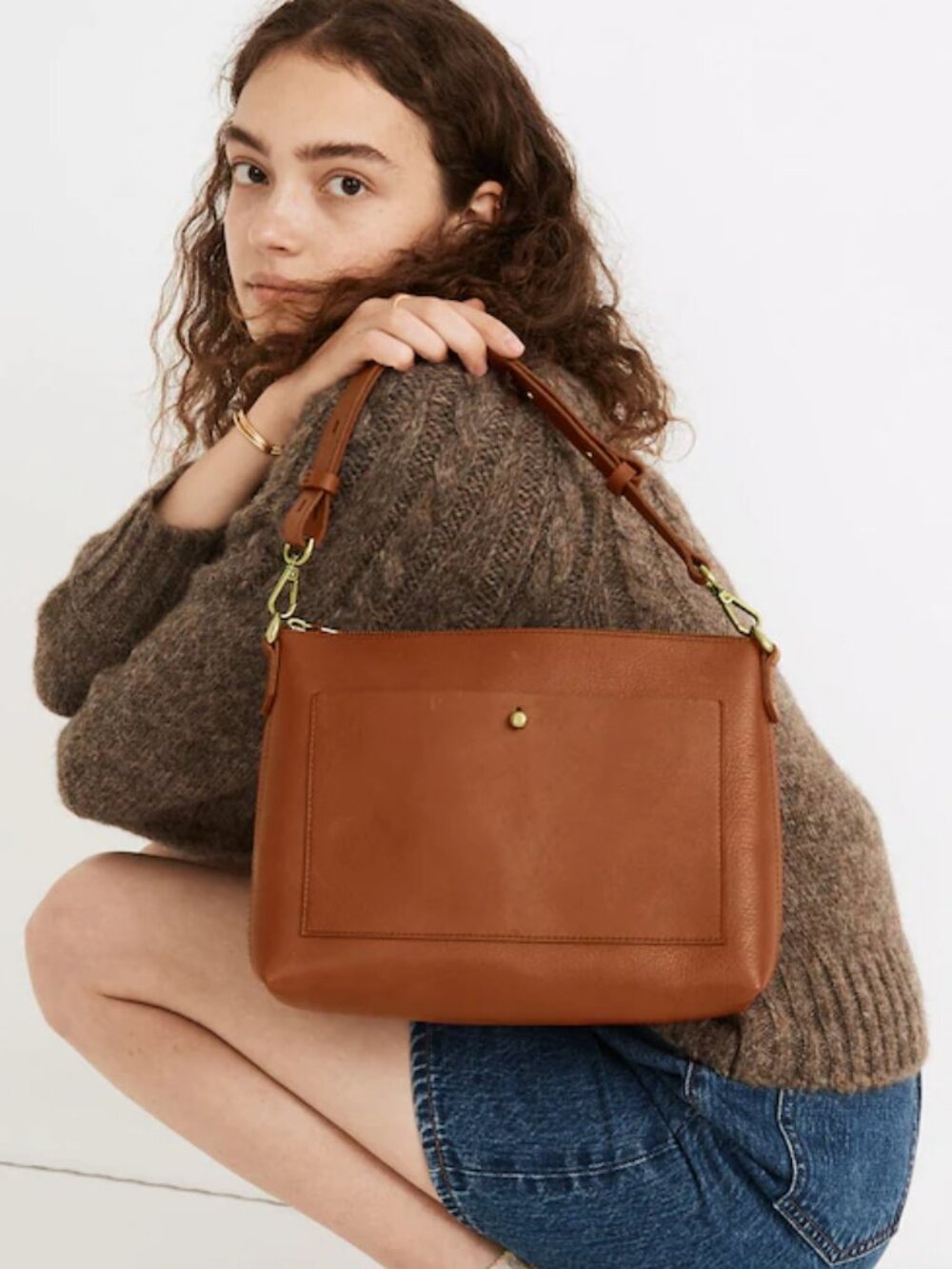 MADWELL English Saddle The Transport Shoulder Leather Bag Purse Pocketbook
